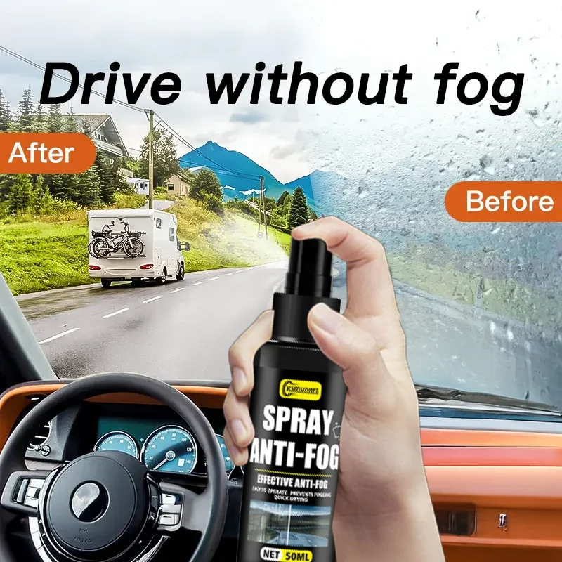 Fasilawei Anti-Fog Spray for Car & Helmet - Long-Lasting Clear View Windshield Interior Visibility