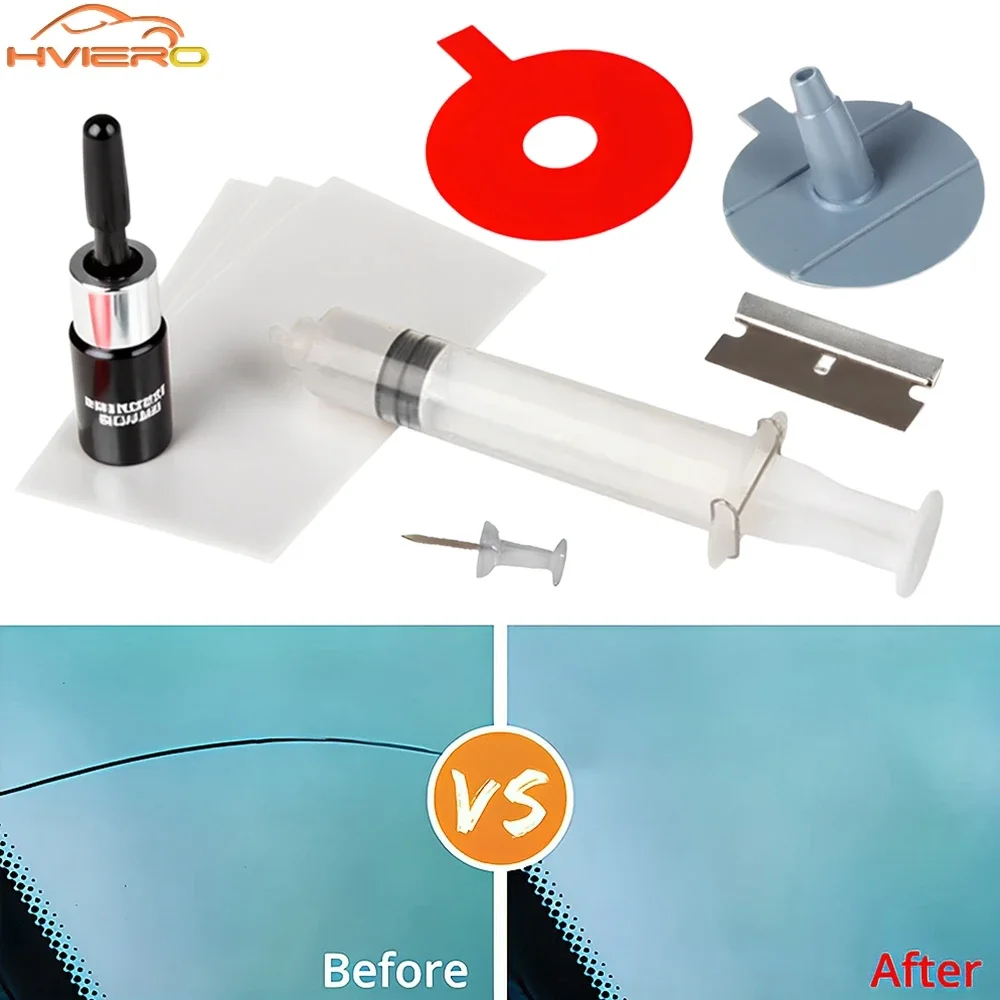 Kit de reparación de vidrio para coche, parabrisas, ventana, Chip, grietas, pulido, herramienta para arañazos, herramienta de reparación rápida DIY, arreglo para todas las marcas de automóviles
