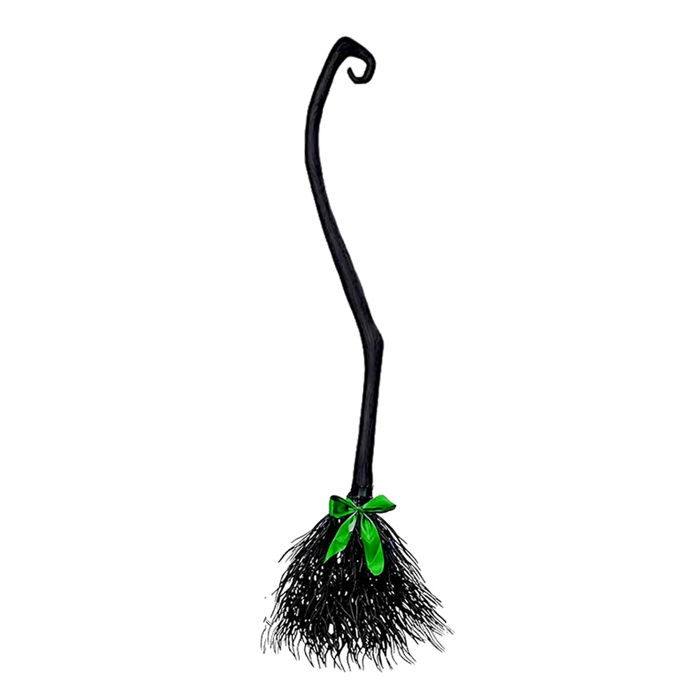 Halloween Decoration Witch Flying Broomstick,Party Dance Costume Props Witch Broomstick Decoration Black & Green