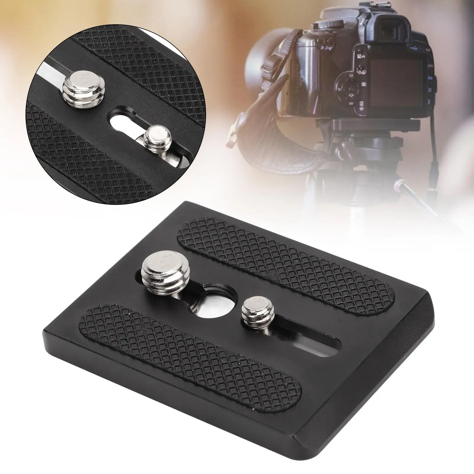 Camera Tripod Quick Release Plate Adapter for sachtler FSB 6T FSB 8T, 1/4in 3/8in Thread