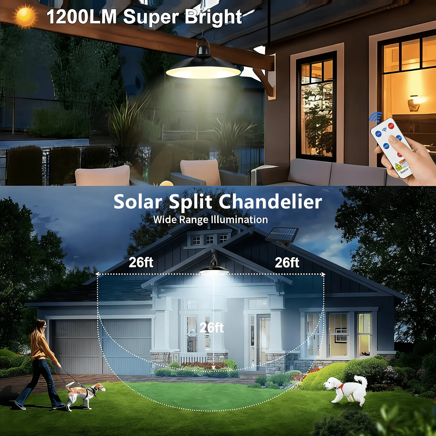 1pc Solar Pendant Light Outdoo - Outdoor Lighting Pendant ulasan dan harga