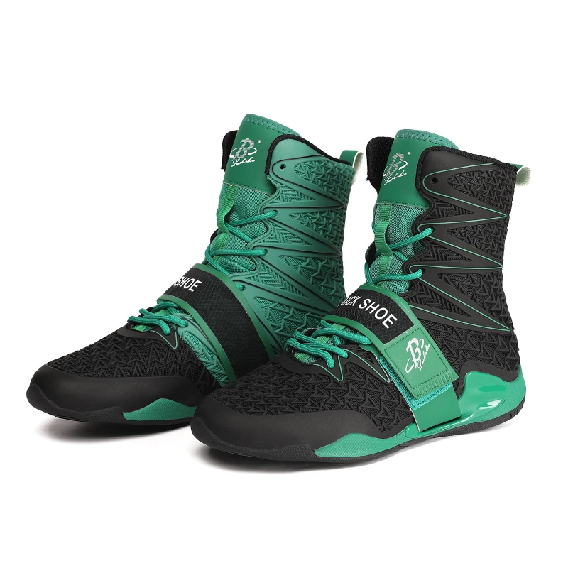 High Top Boxing Sneakers for Men Non Slip Professional Wrestling Shoes Breathable Boxing Training Shoes Men Combat Sneakers image 5