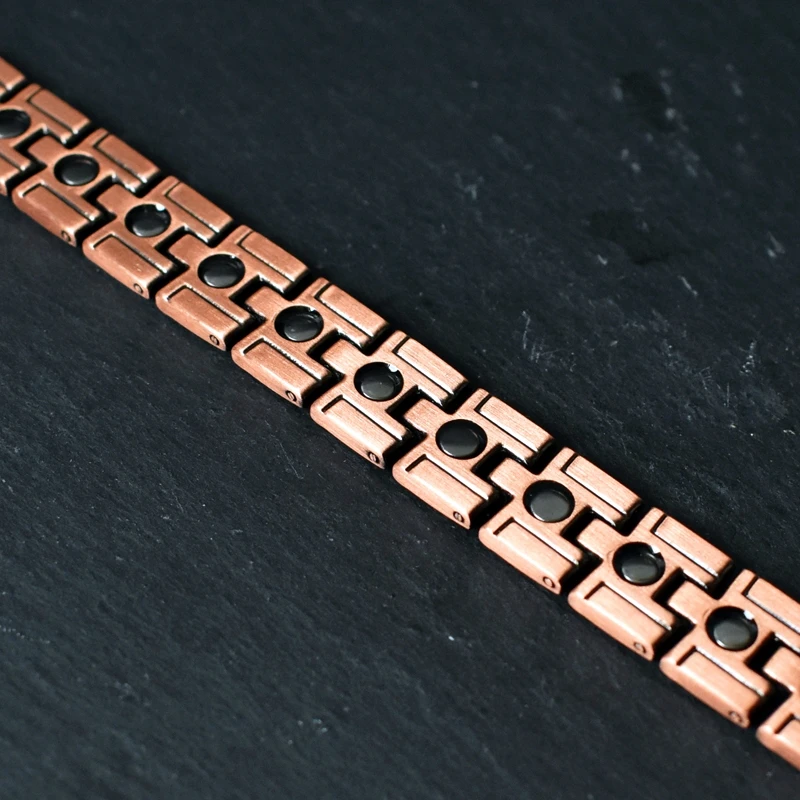 سوار صحي للرجال لسوار العلاج المغناطيسي النحاسي مع مغناطيس قوي للعناية بالضغط الدم والطاقة الحيوية