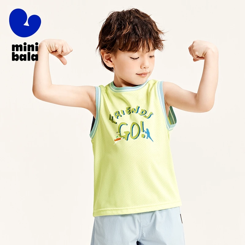 

Mini Bala Vest Boys for 2024 Summer New Arrival Sports Vest Lightweight Breathable Baby Vest