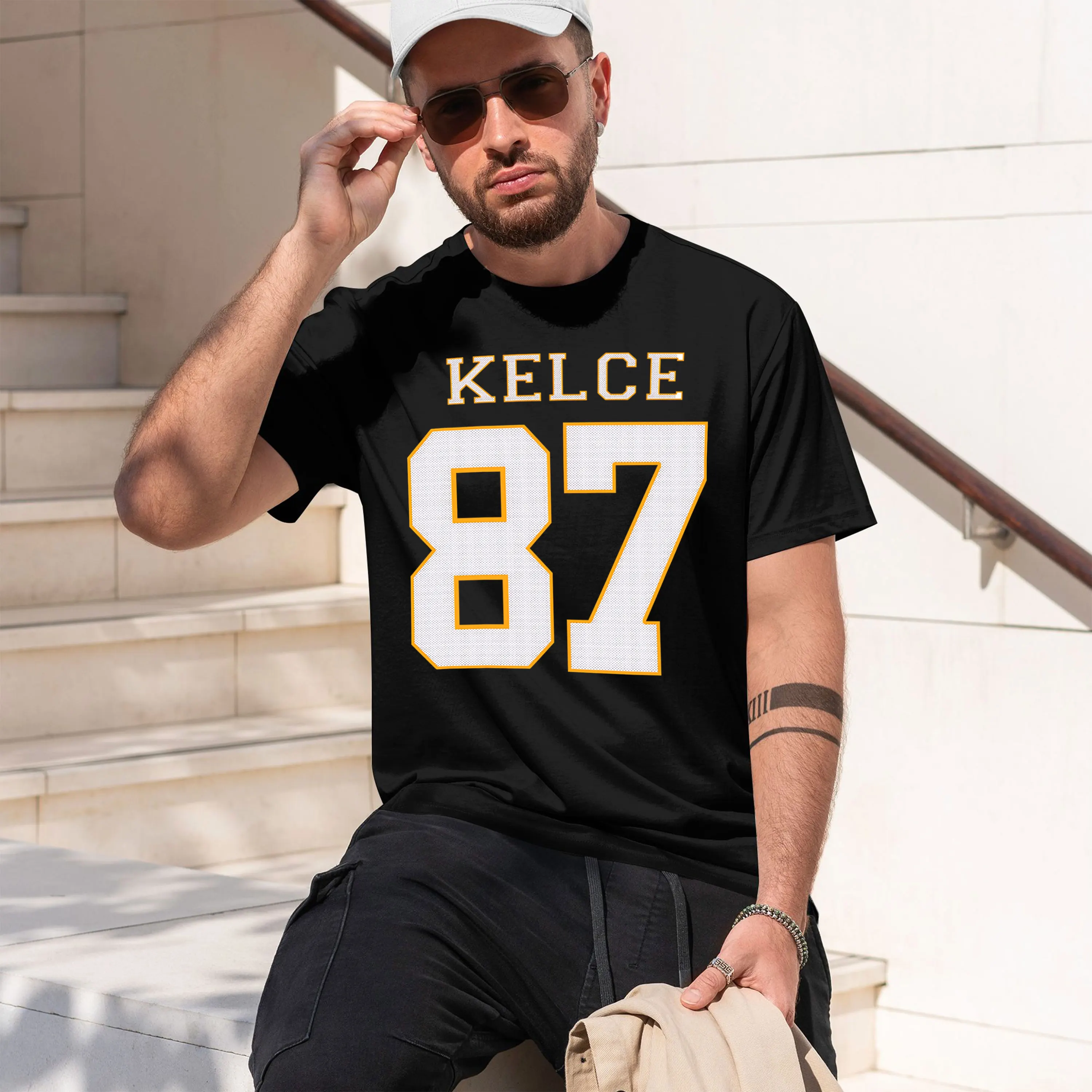 KELCE 87 2026 New Model Men’s Short-sleeve crewneck T-Shirt Classic Casual Multiple Colors and Sizes for Daily Wear All-Day Comf