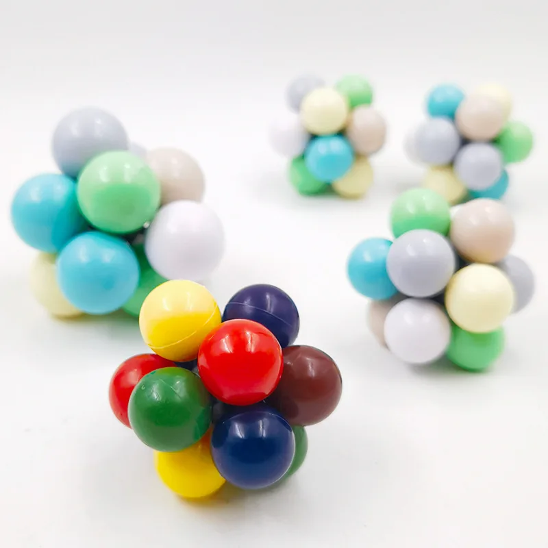 Macaron rolando átomo inquietação criança sensorial autismo presente adulto mão esportes massagem bola arco-íris cor átomo contas versáteis