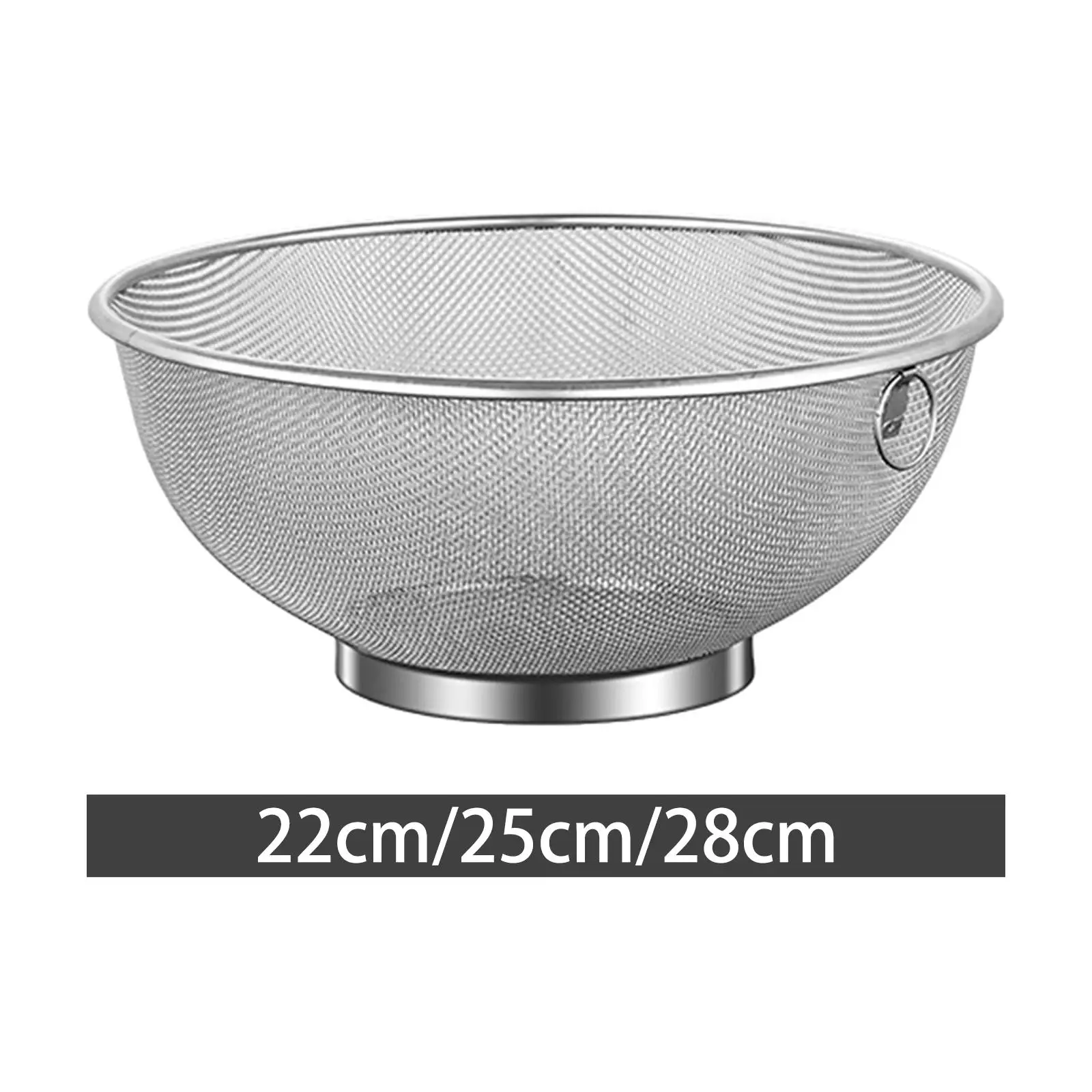 Storage Basket Metal Wire Fruit Basket Fine Mesh Colander Stainless Steel Fine Mesh Strainer for Dining Room