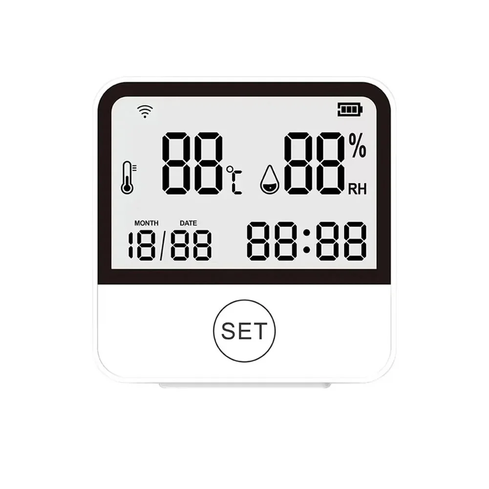 

Smart Hygrometer Wifi Humidity Sensor Home Monitoring Anti-Demolition Design Battery Life Indicator Remote Monitoring