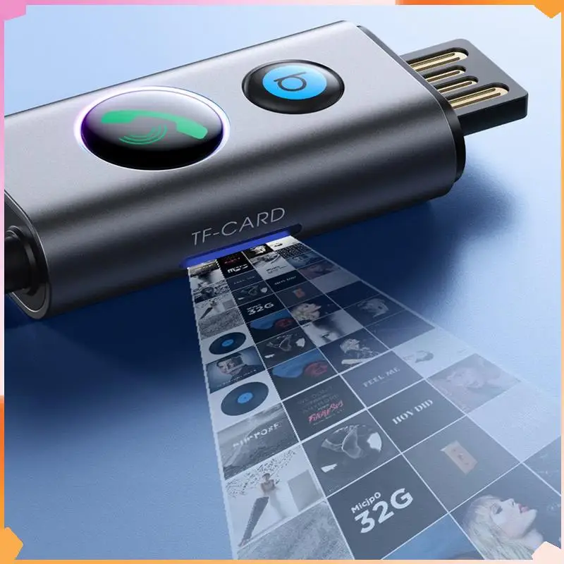 

B94A JOYROOM Talking Noise Canceling Ambient Light 5.3 Bluetooth Receiver Enlarged Metal Mac Individual Button Receiver, B Durab