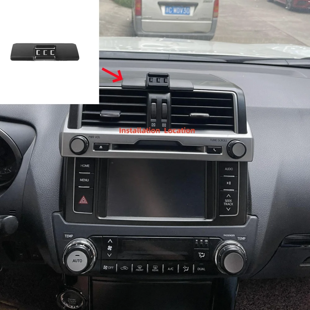 For Toyota Land Cruiser Prado 150 2014-2023 2015 Car Phone Holder Special Fixed Bracket Base Wireless Charging Cars Accessories