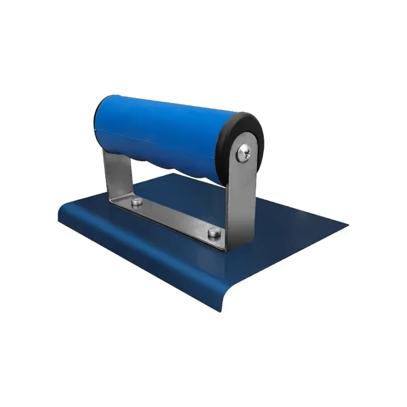 for Concrete Edger Blue Steel Curved Ends Arc Corner Trowel with Rubber Handle