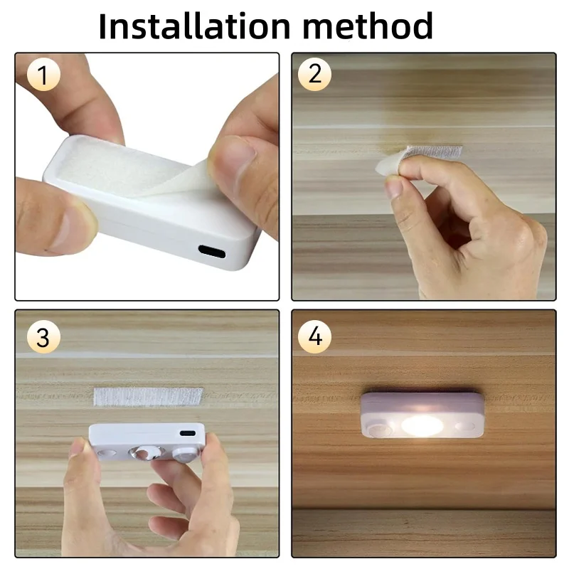 LED Motion Sensor Lights Rechargeable Cabinet Lights Wireless Energy Saving for Closet, Drawer, Shelf, Under Cabinet image 6