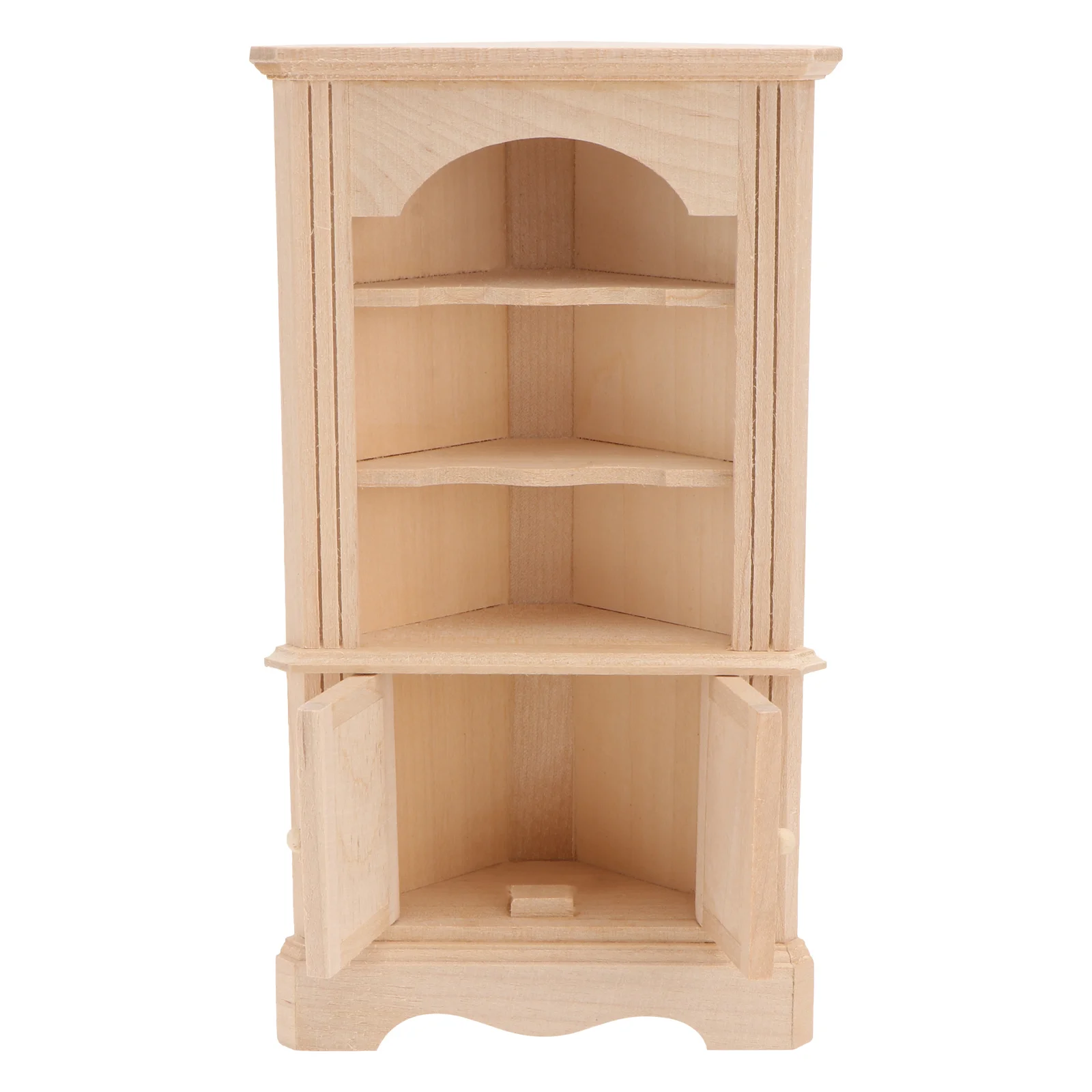 House Triangle Cabinet Mini Furniture Accessory Lover Miniature Wooden Lifelike