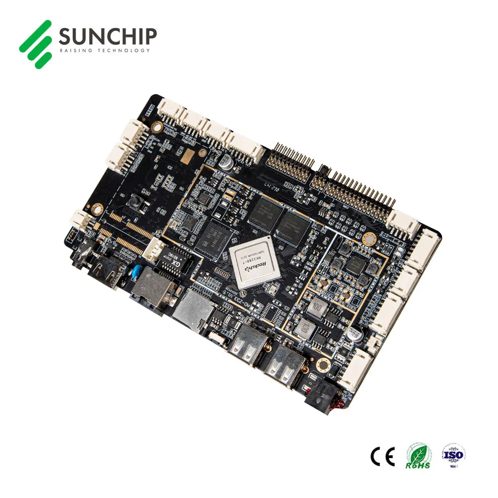 プロフェッショナルワンストップカスタムOEM PCB PCBA RK3288 Androidボードサービス、WIFI BT 4G LTE POE RJ45 UART GPIOインターフェイス付き