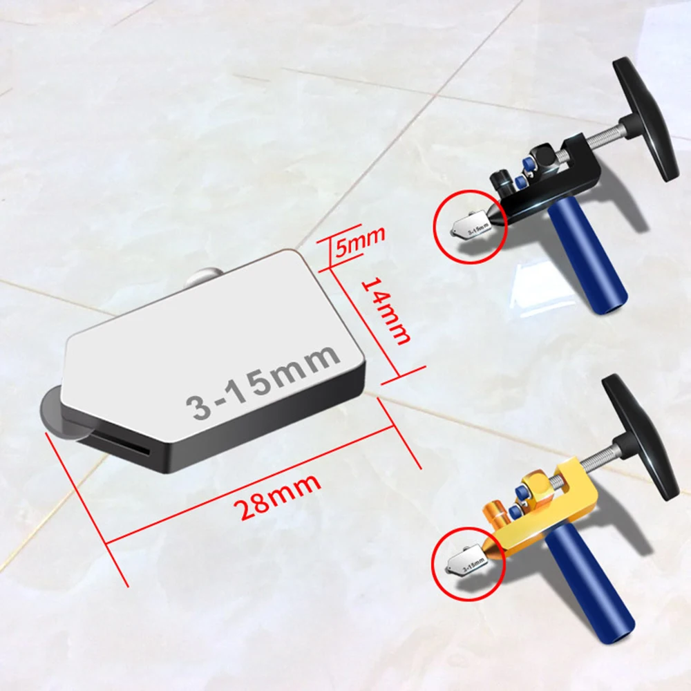 유리 스트레이트 커팅, 유리 타일 커터 헤드 교체 액세서리, 분리 유리 커터 헤드, 합금 휠, 3-15mm