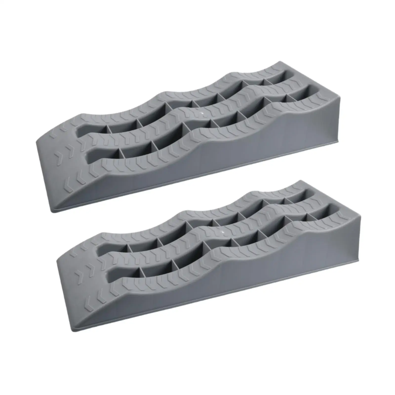 

Car Wheel Chocks Trailer Wheel Support PP Leveling Ramps Three Step Tire Stabilizer for Camper RV SUV Uneven Surface