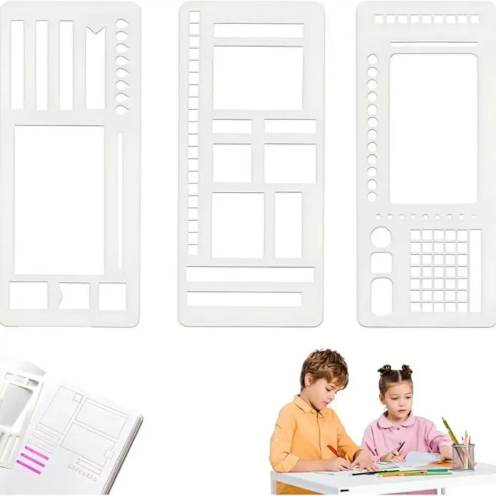 Dot Grid Flexible Record Template Multifunctional Stencils Handmade Template Ruler Educational Drafting Tool