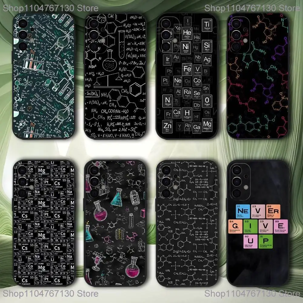 

Periodic Table Chemistry Phone Case For Samsung S25,S24,S21,S22,S23,S30,Ultra,S20,Plus,Fe,Lite,5G Black Cover