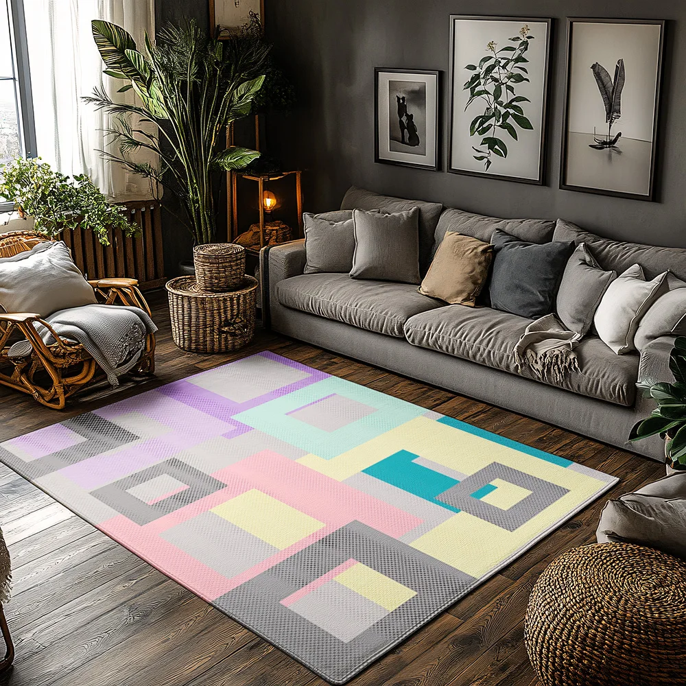 

Стильный современный абстрактный ковер, нескользящий коврик для дома, декор для гостиной, спальни, напольный коврик, моющийся акцентный коврик для дома и улицы, Ca