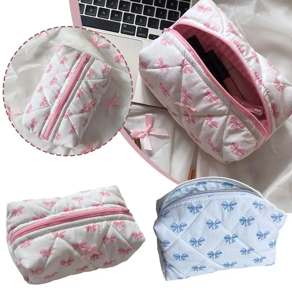 Novo saco de armazenamento de arco viagem portátil saco de cosméticos armazenamento pequeno saco organizador de maquiagem das meninas portátil pequeno arco bolsa de maquiagem