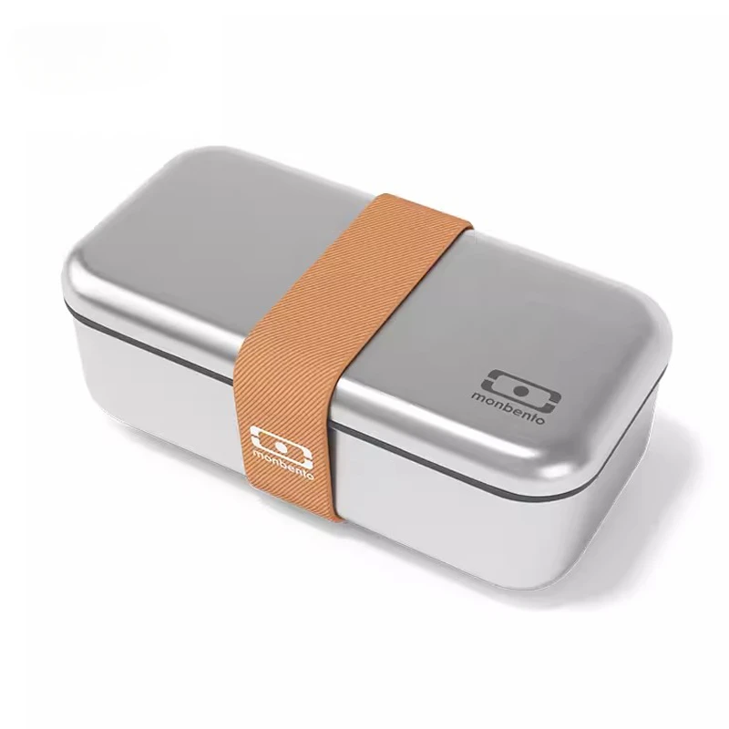 304 Stainless Steel Lunch Box  French Style Bento Container  Microwaveable Food Carrier  Portable Picnic Tableware