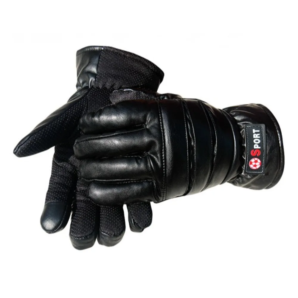 Touch Screen Winter Leather Gloves Keep Warm Velvet Rider Equipment Gloves Windproof Waterproof Driving Sport Mittens Cycling