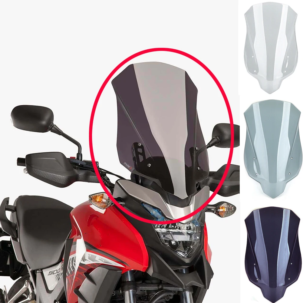 

Motorcycle Front Windshield Wind Deflector For Honda CB500X 2016 2017 2018 2019 Black Clear