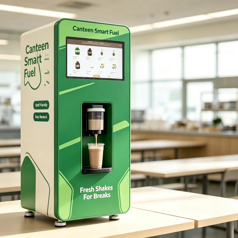 Energy Saving Protein Shake Vending Machine Auto Clean Self Serve 32 Inch Display for Fitness Center
