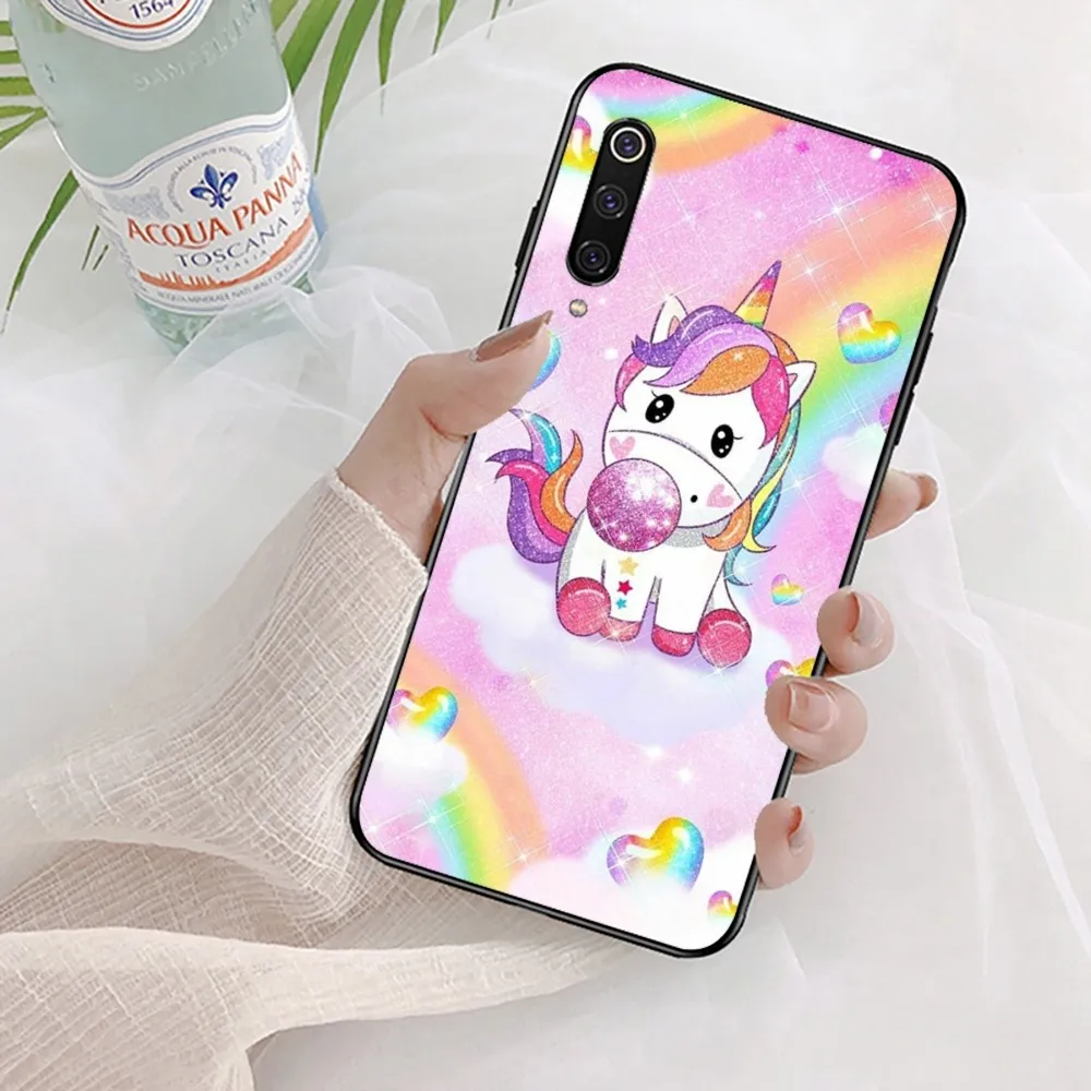 Pink Unicorn Rainbow Phone Case For Xiaomi Mi 5X 8 9 10 11 12 lite pro 10T PocoX3pro PocoM3 Note 10 pro lite image 4