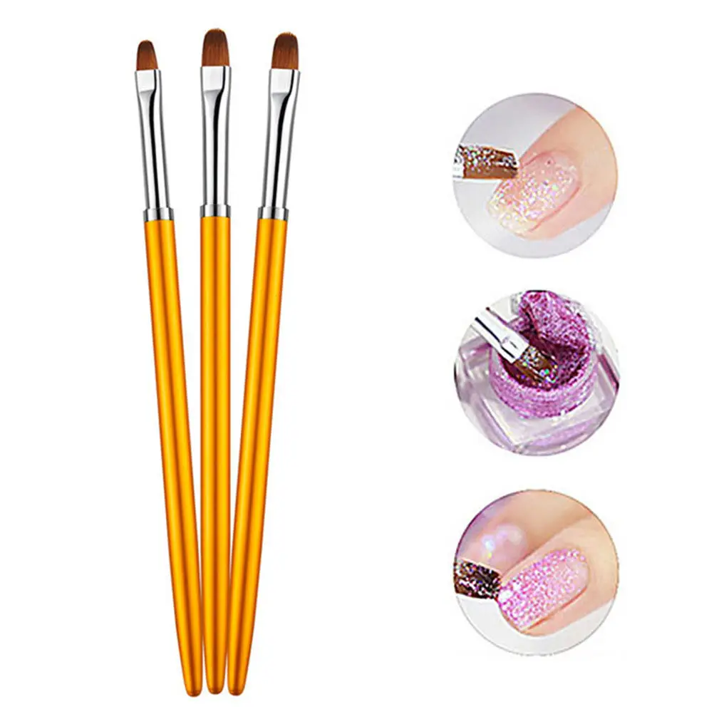 

3Pcs Nail Art Pen Nail Dotting Brush Round Head Durable Painting Pen Portable Manicure Accessory for Women