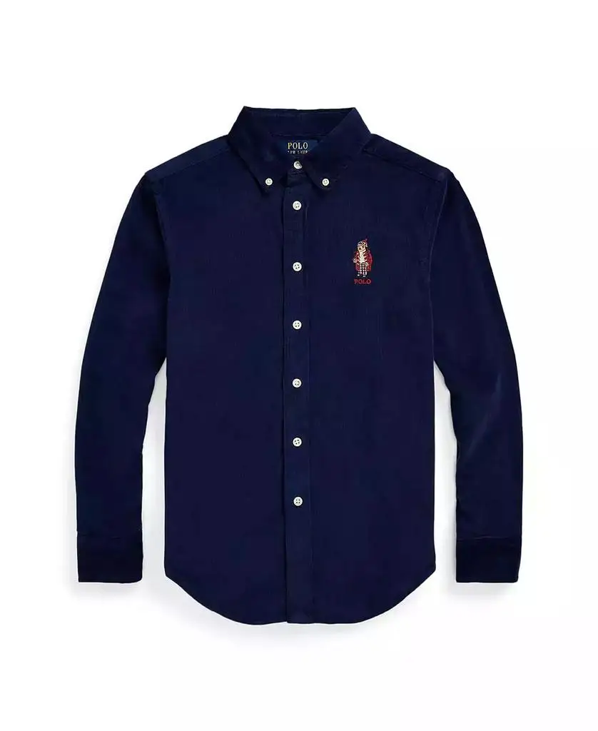 Ralph Lauren|Big Boys Polo Bear Cotton Corduroy Shirt