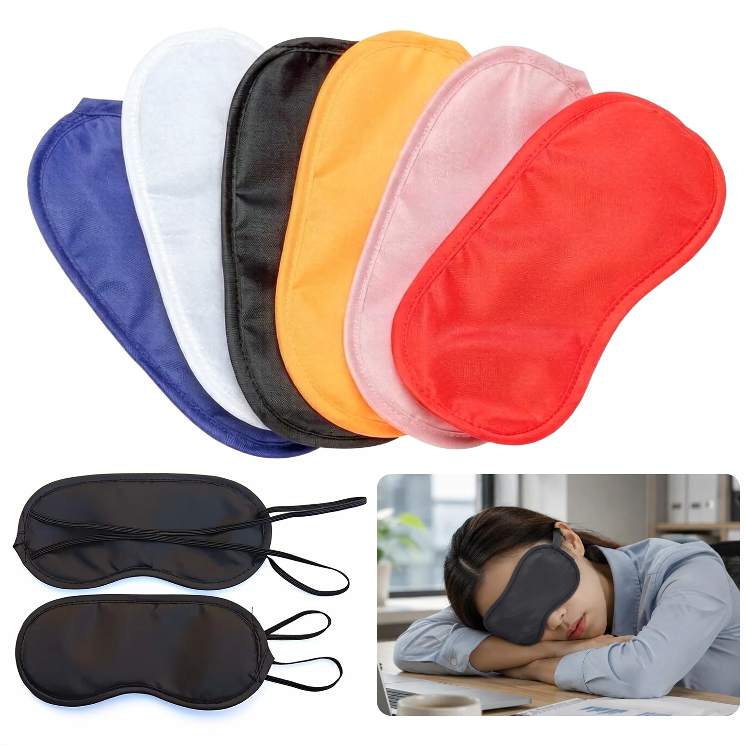 Soft Eye Shades (1/5/10Pcs) – Breathable & Lightweight for Sleep/Travel, Great for Party Prep & Gift Baskets Multiple Colors TMZ
