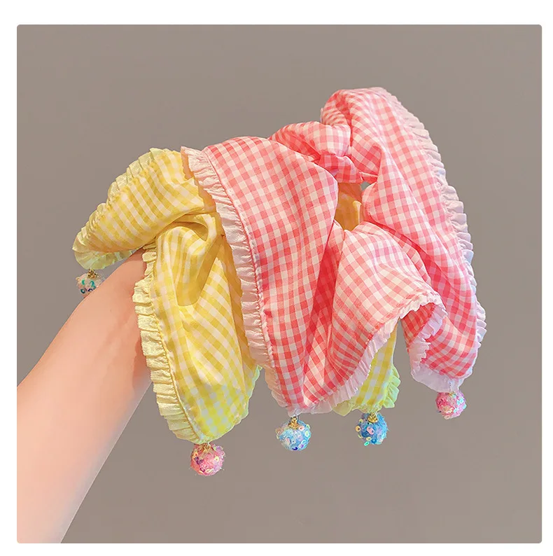 Neue Koreanische Premium Quadratische Haar-Scrunchies mit Hoher Elastizität, Schonende Haargummis für Babys, Kleinkinder und Kinder, Haaraccessoires – Detail 9