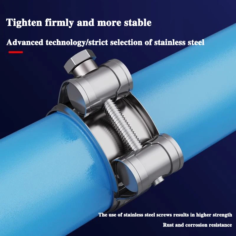 Widening and Thickening Stainless Steel Clamps are Suitable for Fixed Pipe Clamps Such as Water Pipes Oil Pipes and Gas Pipes