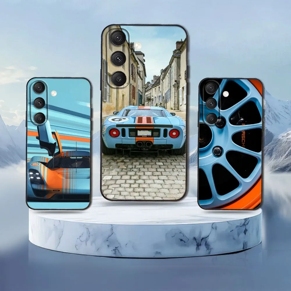حافظة هاتف Star G-Gulf Ra-cing Car-r لهاتف سامسونج جالاكسي S25، S24، S21، S22، S23، S30، Ultra، S20، Plus، Fe، Lite، Note، 10,9,5G غطاء أسود