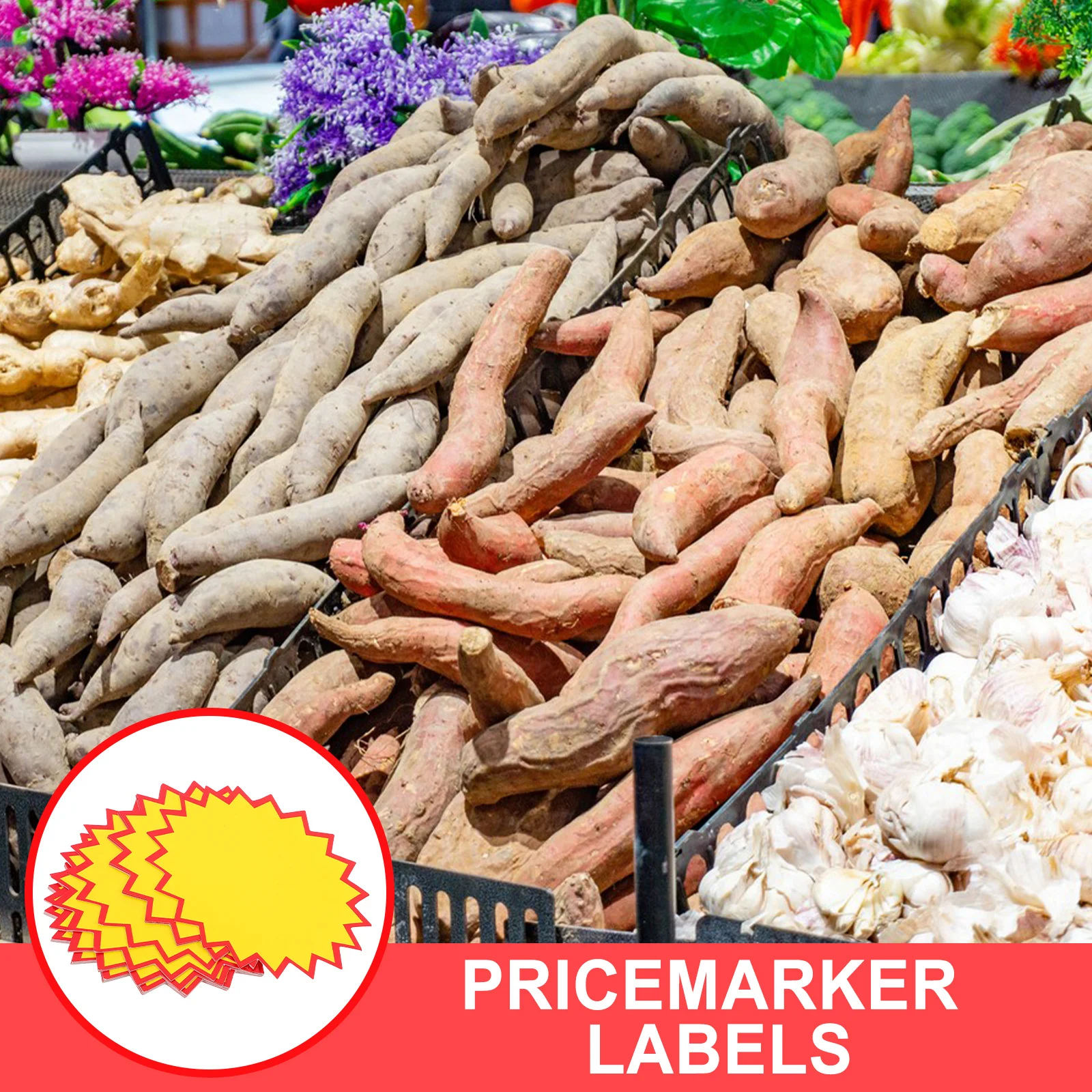 100개 11x6cm 가격표 라벨 튼튼한 종이 재질 선반 간편 사용 시장 디스플레이 사인 홀더 스탠드