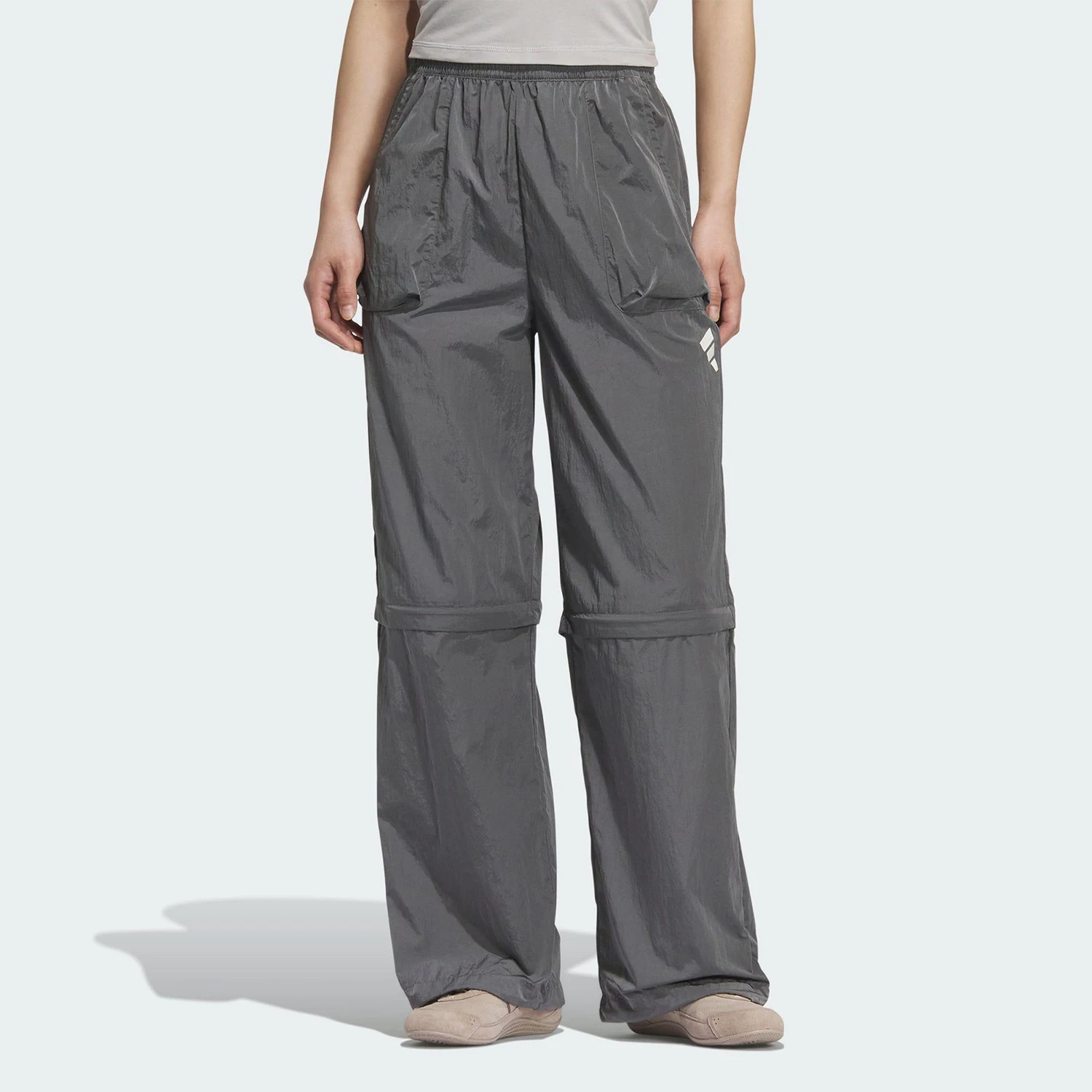 

Женские спортивные брюки Adidas Originals 2025 из тканого материала, свободного кроя, дышащие, KC3776