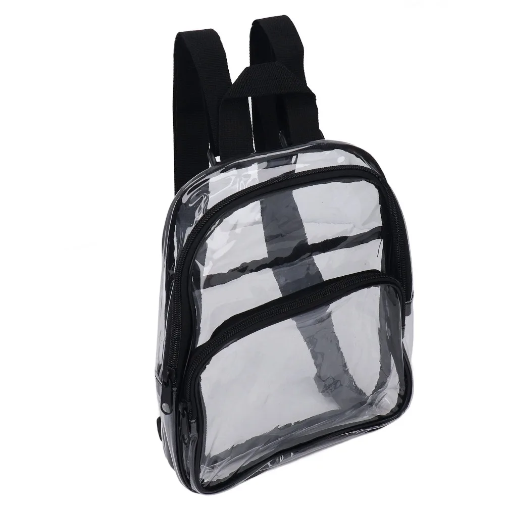 Durable PVC Transparent Backpack Heavy Duty Adjustable Clear Backpack See Through Backpack College Workplace
