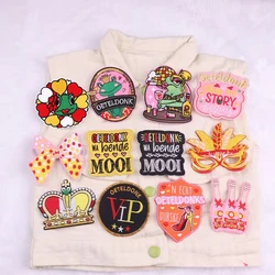 Oeteldonk Emblem Embroidered Patches Carnival For Netherland Patch Iron On Patches For Clothing Sew Patch Badges Diy Stickers