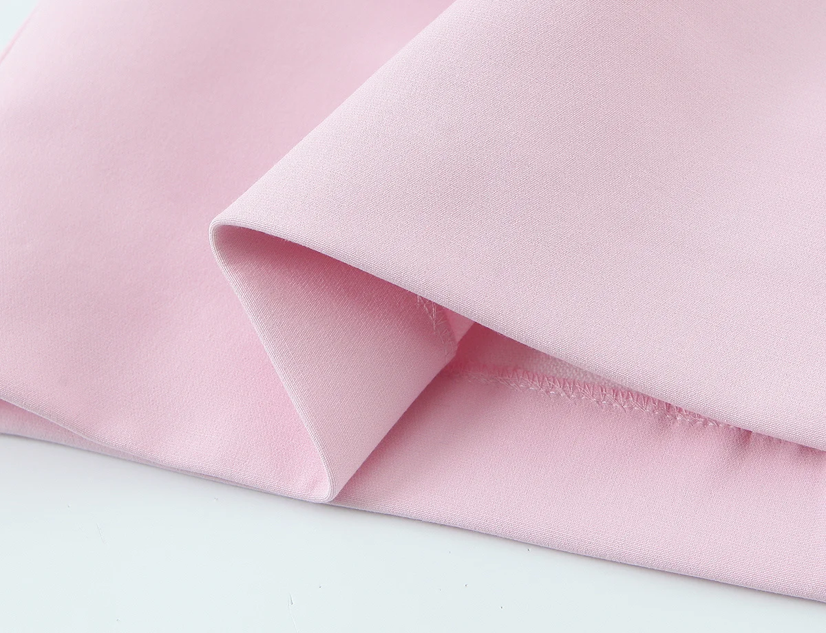HH Elegantes Damenkleid mit Ausschnitt und Polka Dots, Lässiges Büro-Sommerkleid, Strand-Urlaubsmode, Partykleid mit Reißverschluss und Schleife, Mini-Kleid – Detail 8