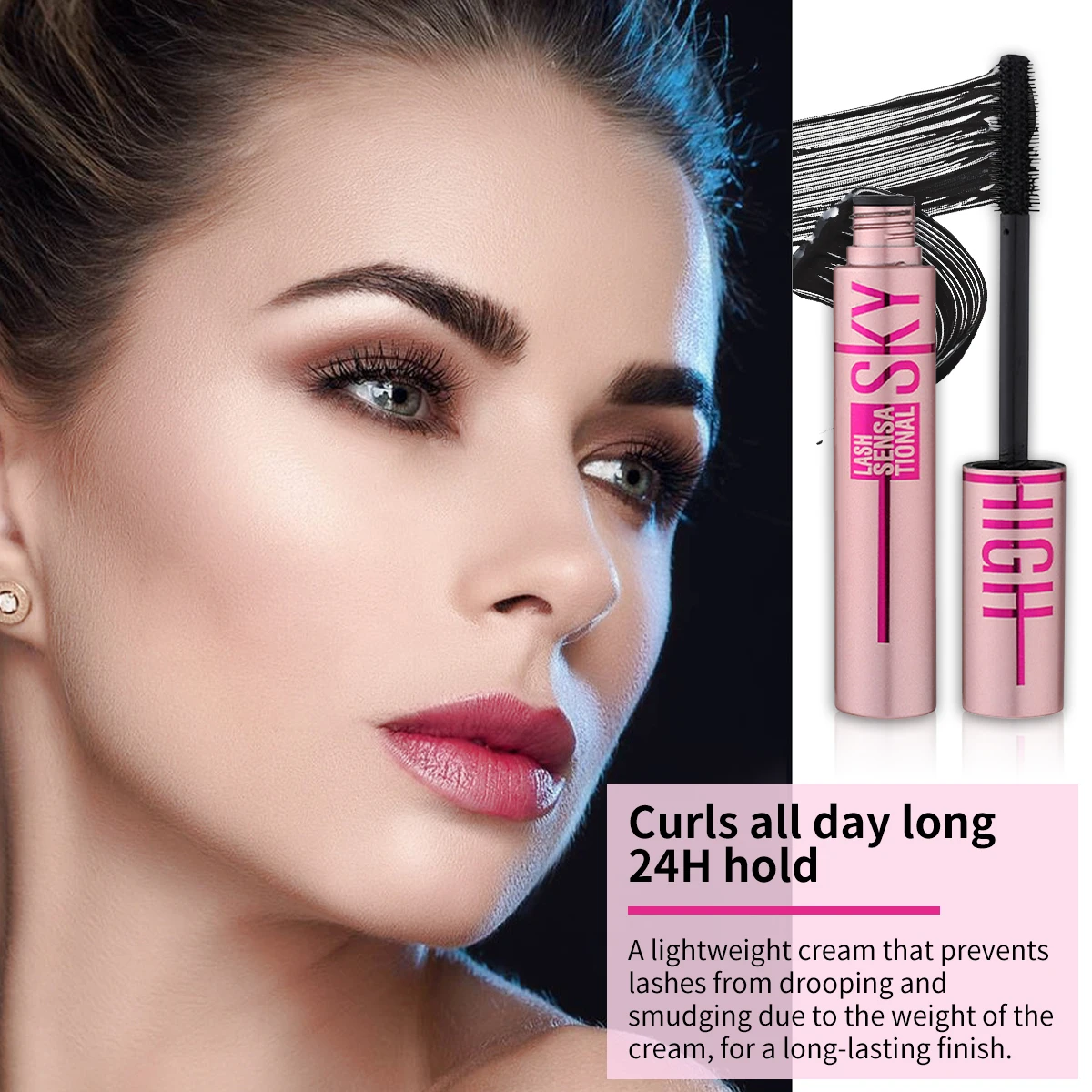 Barubt 4D fiber eye trucco impermeabile nero che tiene arricciatura naturale senza sbavature