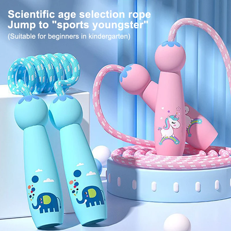2.8 متر الكرتون التدريب القفز حبل ممارسة للأطفال الطفر الحبال القطن حبل قابل للتعديل الانتقال حبل الابتدائية #6
