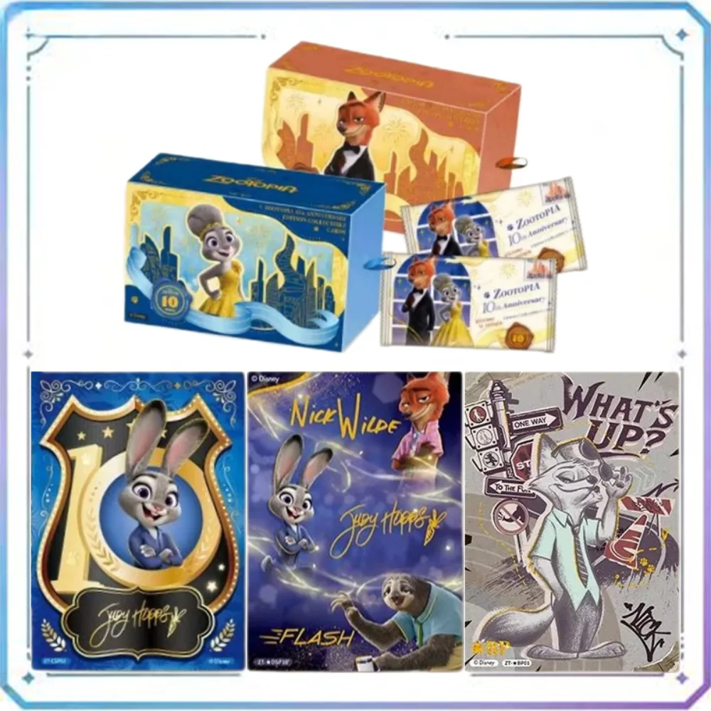 Genuine Disney Zootopia Card 10th Anniversary Limited Edition Series Judy Hopps Animation Collect Cards Child Toys Birthday Gift