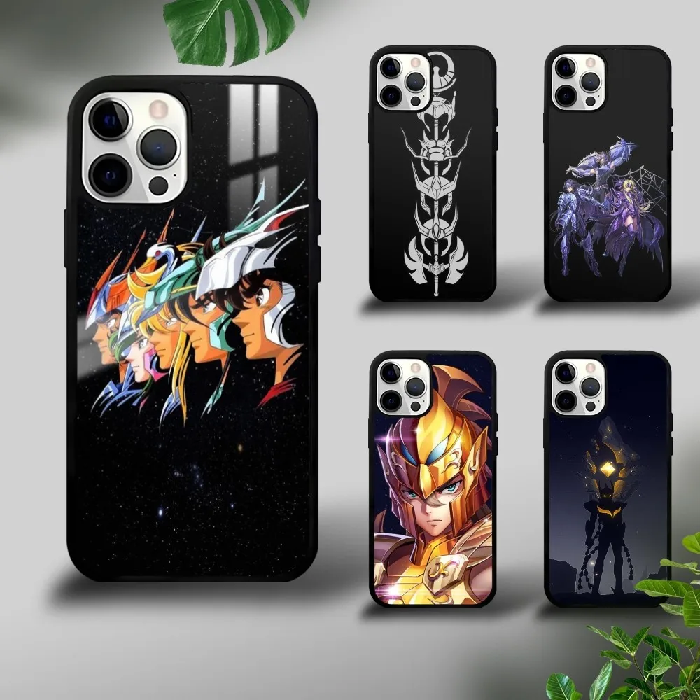 

S-Saint S-Seiya Anime Phone Case For iPhone 16 15 14 13 12 11 Pro Xs Max Mini Plus Celulares Hard Funda