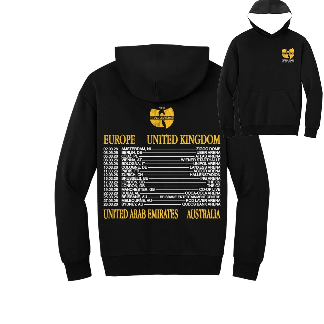 2026 Wu-Tang Clan Fan peripheral hoodie, 3D printed suitable for both men and women, fashionable outdoor street top
