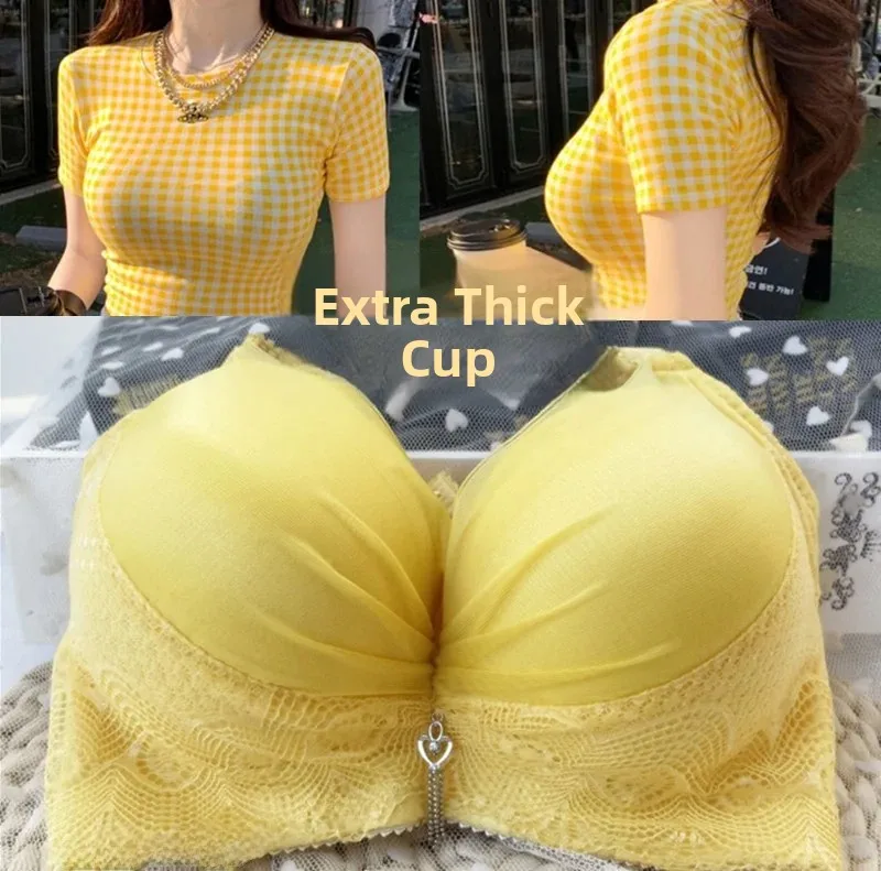 Ultra-Thick 10CM Bra Boosting Small Chest Flat Chest 12cm Breast Enhancement Underwear Appears Large Chest Summer Sexy Underwear