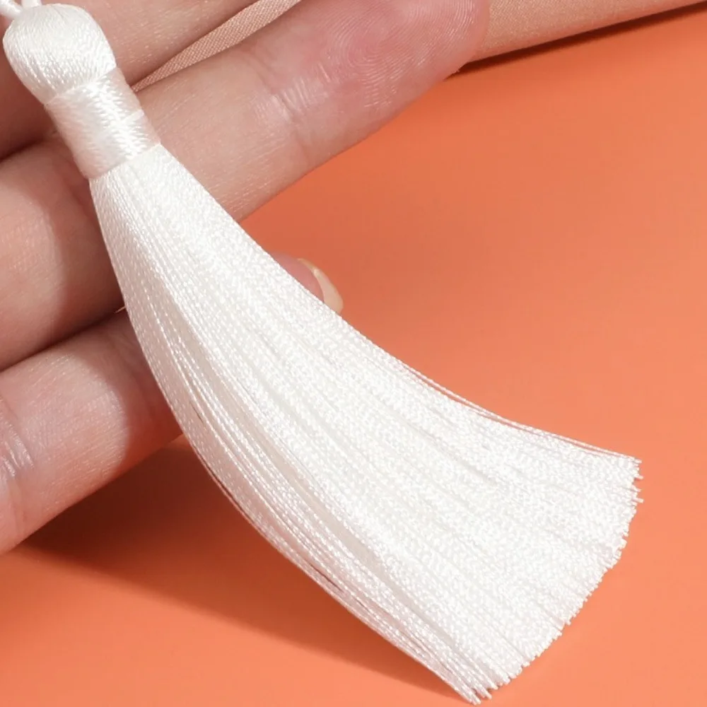 1PCS Chinese Style Tassel Plate Buckle Hand-beaded National Tide Decorative Buttons Long Tail DIY Clothing Chinese Knot Button