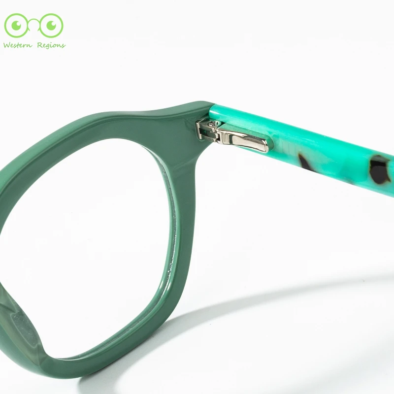 Japonês simples preto confortável homens e mulheres armação de olho redondo óculos de ácido acético quadro montagem grau óculos de miopia