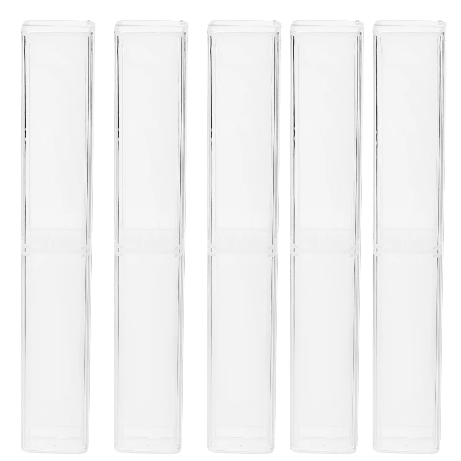 10 قطعة مقلمة شفافة سعة كبيرة صندوق تخزين الأدوات المكتبية منظم بلاستيكي متعدد الوظائف لطلاب المدارس