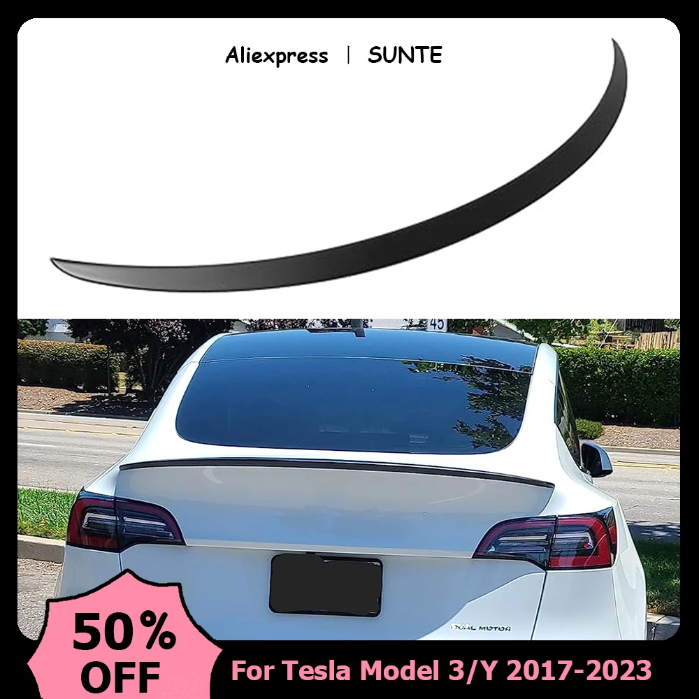 For Tesla Model Y 2023 ABS Carbon Fiber Wings Original High-performance Spoiler Model 3 2017-2023 Exterior Accessories